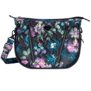 Lug Shoulder Bag Swivel Bloom Black Floral